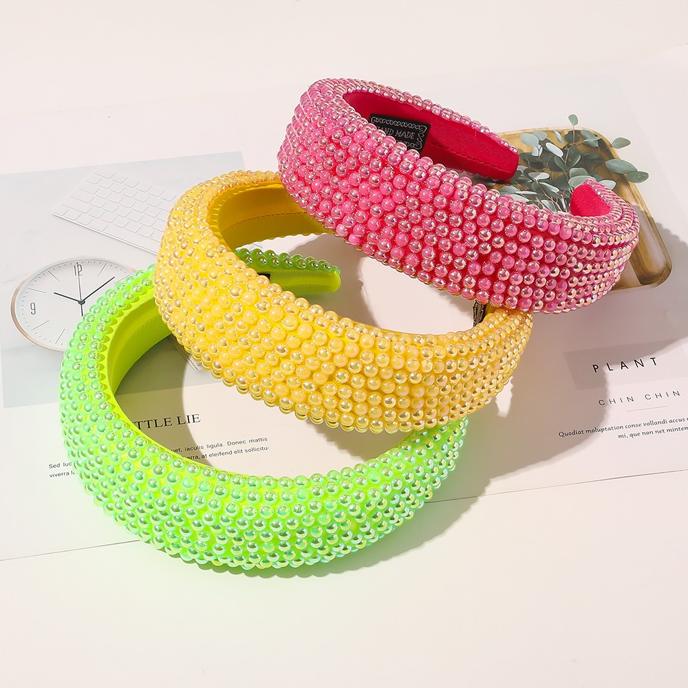 Luxury New Bejeweled Padded Headbands Fashion  Sponge Hairbands