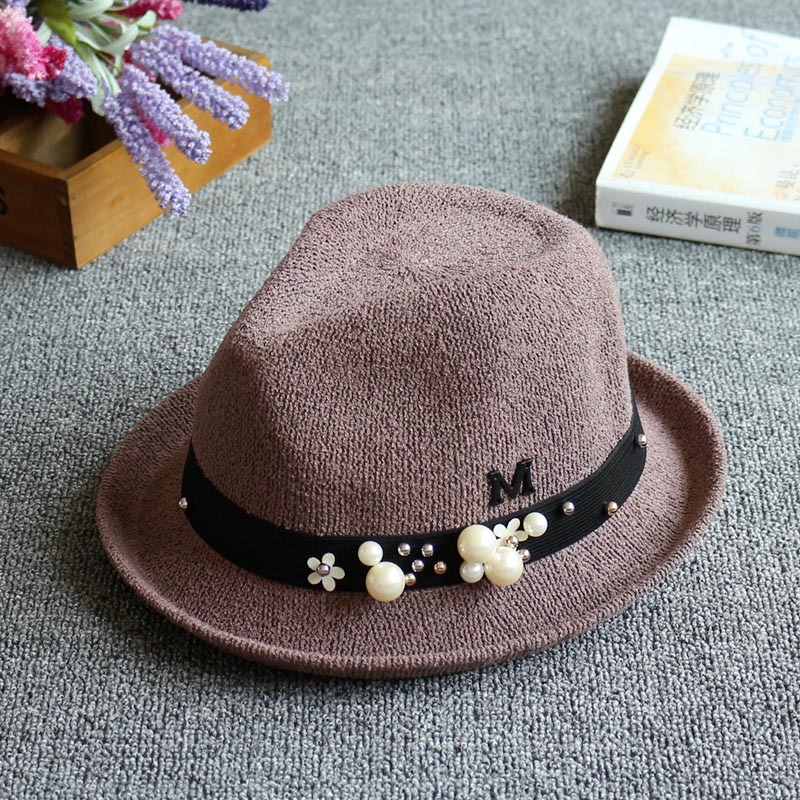 Paper Straw Sum Hat Foldable Sunshade Beach Floppy Crochet Hat