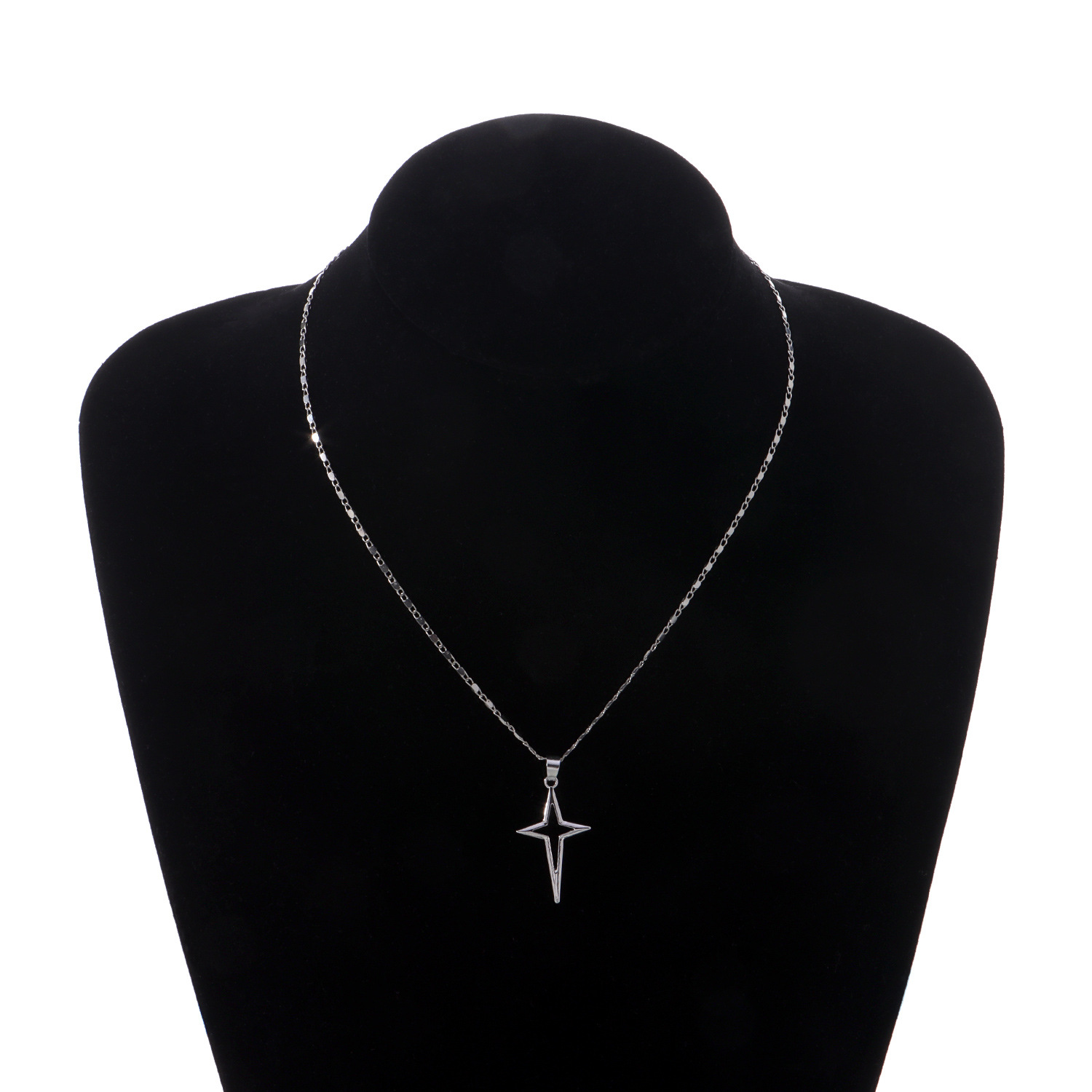 Sterling Silver Pendant Necklaces Embossed crucifix Necklace