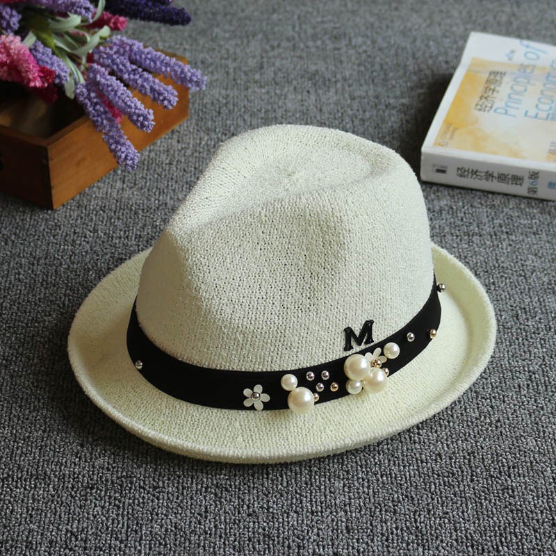 Paper Straw Sum Hat Foldable Sunshade Beach Floppy Crochet Hat