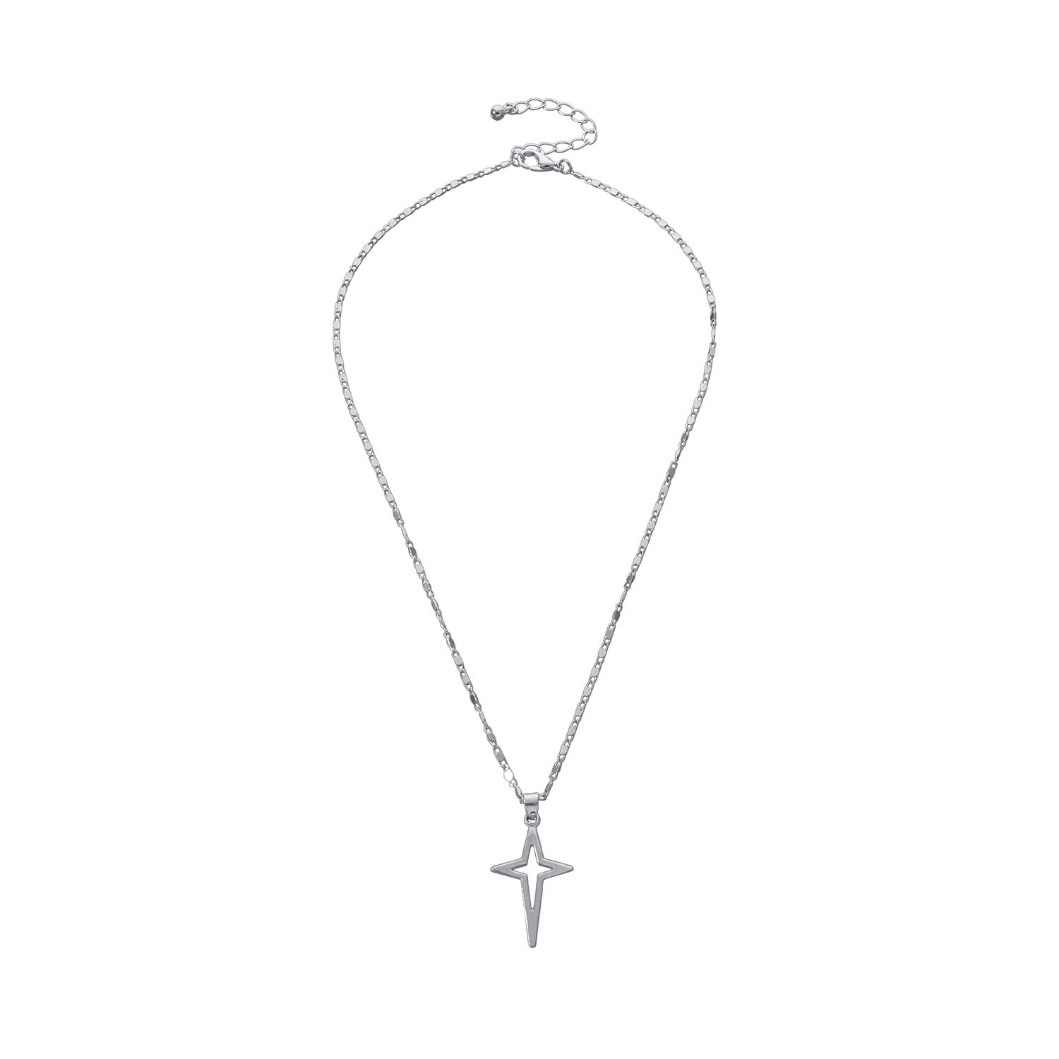 Sterling Silver Pendant Necklaces Embossed crucifix Necklace