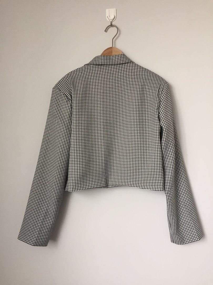 Women's jacket spring jacket  lady's Long sleeve plaid jacket