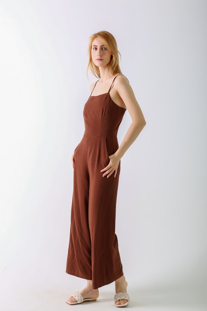 Women's Casual Cotton Jumpsuit Summer Slip Long Jumpsuit