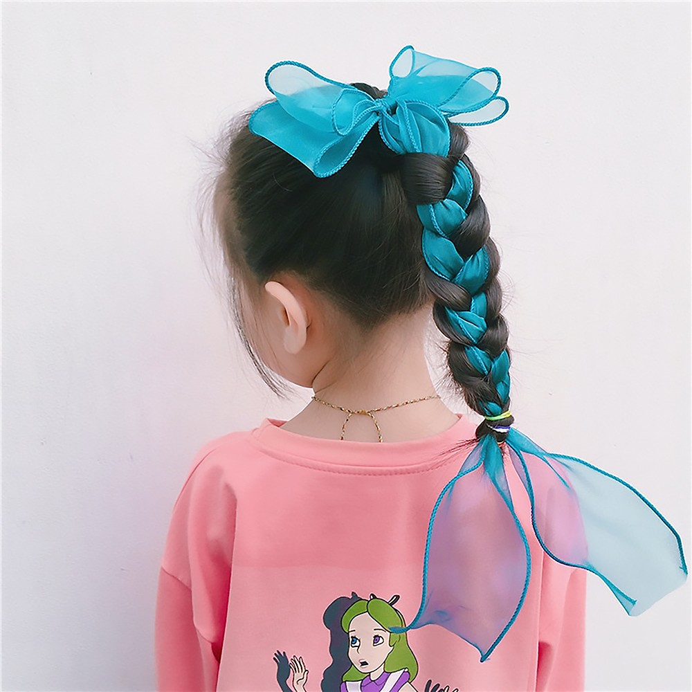 Women Hair Band Big Bow Hair Ties Scrunchie Bowknot 