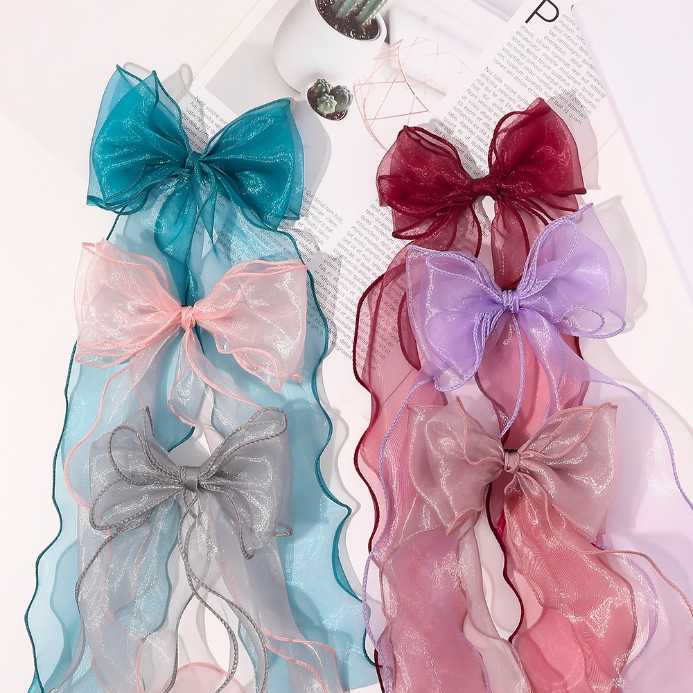 Women Hair Band Big Bow Hair Ties Scrunchie Bowknot 