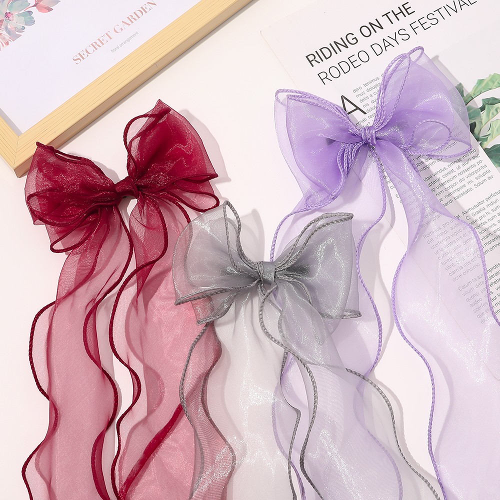 Women Hair Band Big Bow Hair Ties Scrunchie Bowknot 