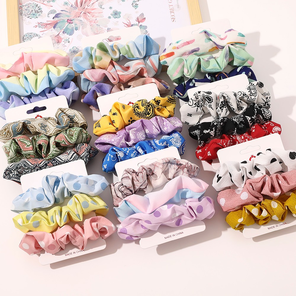 New Chiffon Hair Bands For Women Ponytail Vintage Hair