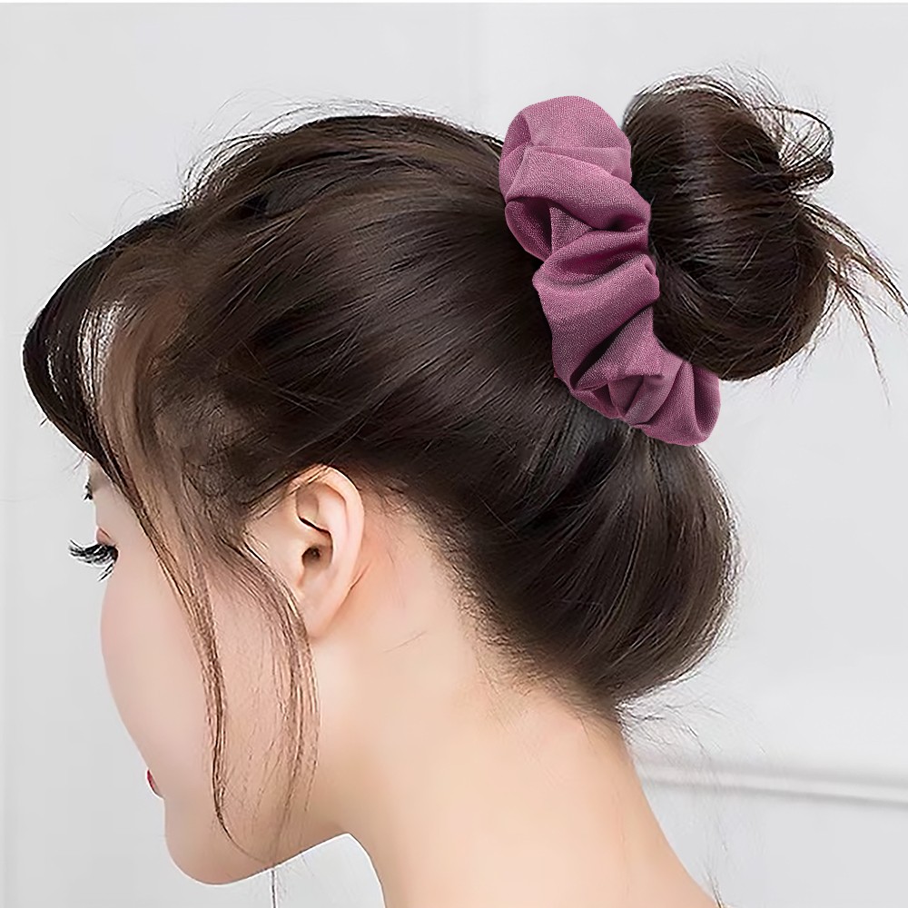 Women Satin Silk Hair Tie Elastic Scrunchies Ponytail Holder 