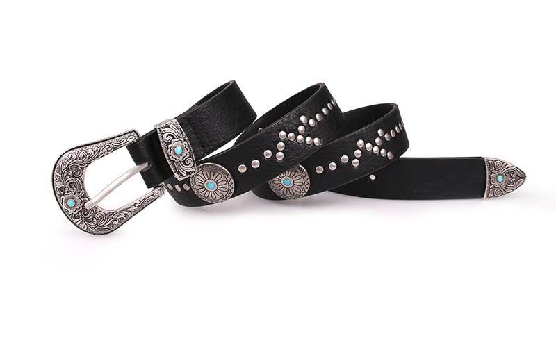 women belt Genuine Leather New Punk style fashion Pin Buckle 